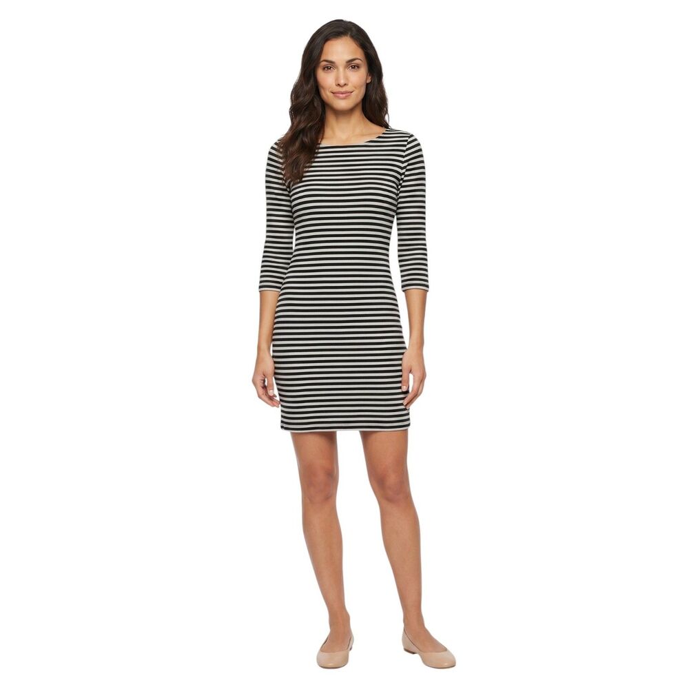 Old Navy Petite Navy Stripe Mini Dress 3/4 Sleeve Size SP